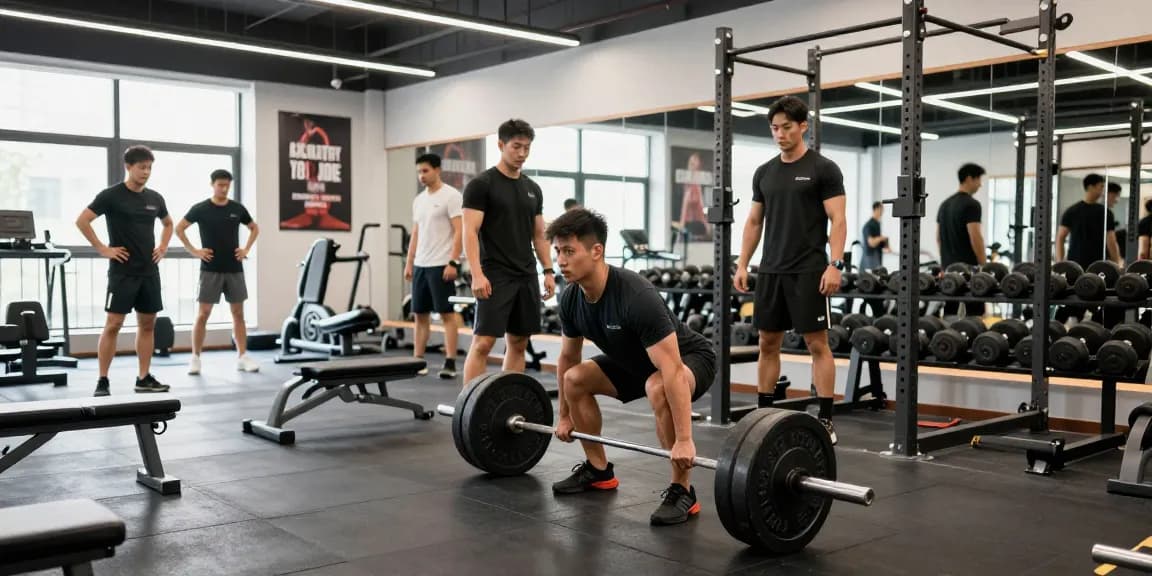 Prime Pharma Steroids gebruiker presteert deadlift in moderne sportschool.