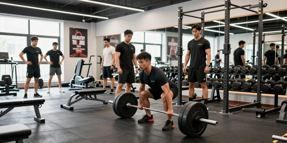 Prime Pharma Steroids gebruiker presteert deadlift in moderne sportschool.