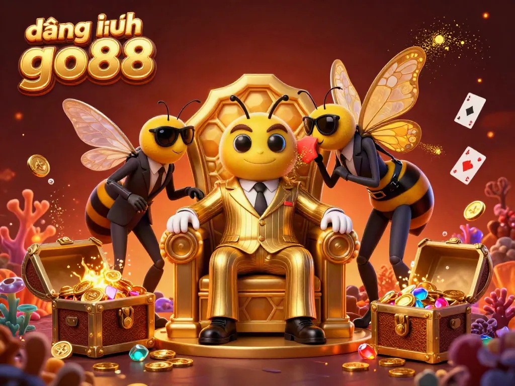 Engage with the exciting features of đăng nhập go88 in this vibrant casino scene filled with treasures and game elements.